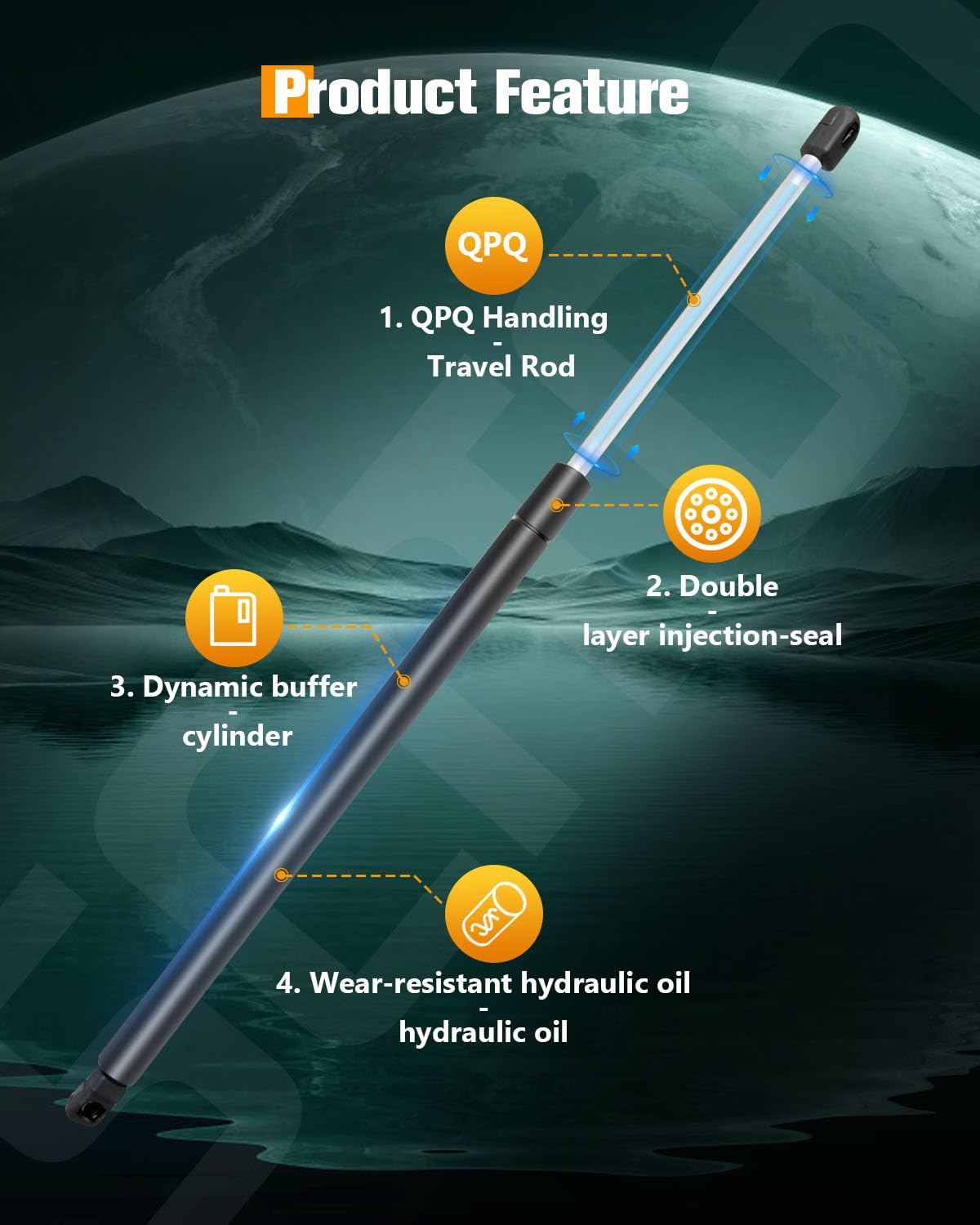 Scitoo Rear Hatch Tailgate Liftgate Lift Supports Struts 6156 Fit For Chevrolet Suburban 1500 2500 For Chevrolet Tahoe For Gmc Y