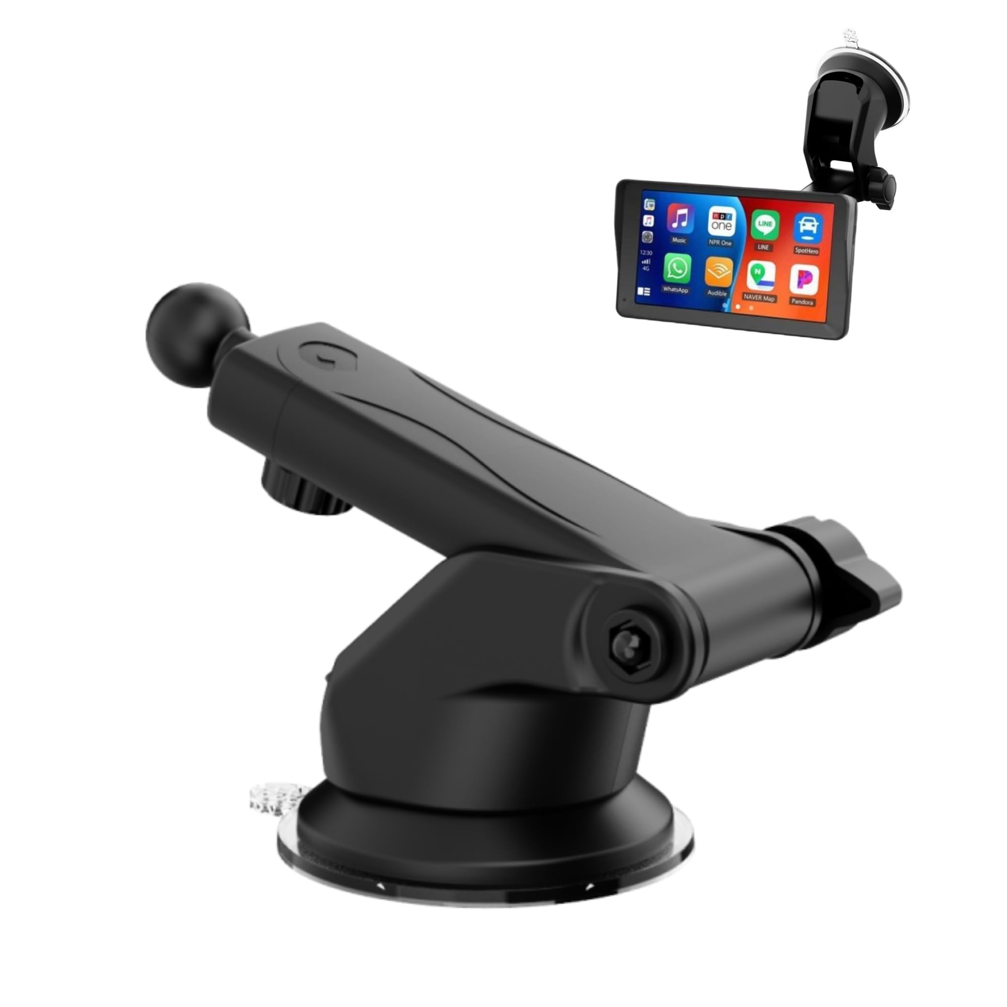Epronic Suction Cup Mount for Garmin GPS Mount, Universal 17mm Ball Joint Flexible Mounting Disk for Car Phone Holder Windshield
