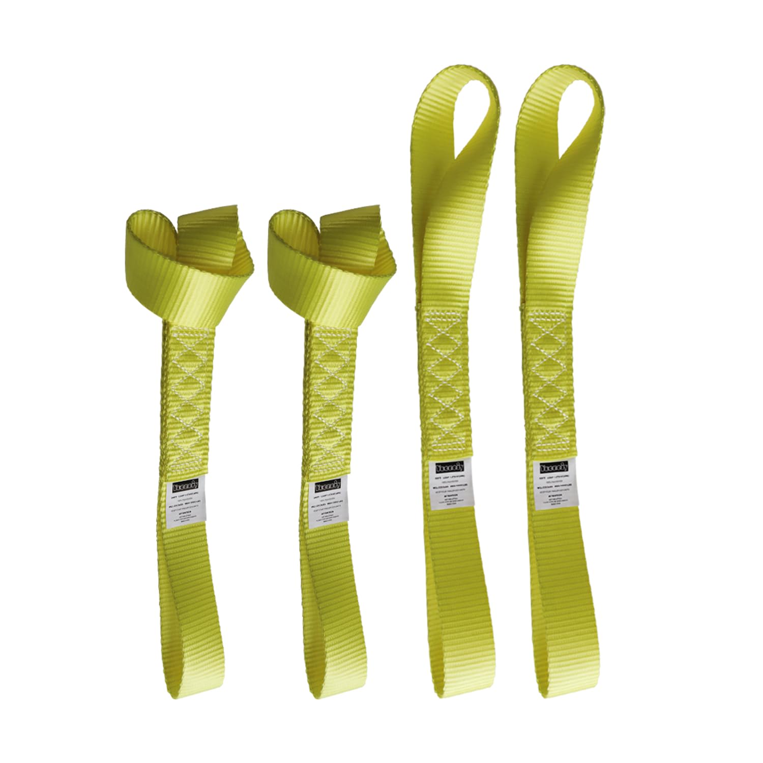 Yuoneiy Soft Loop Tie Down Straps (4Pk) Heavy Duty Motorcycle Tie Down Straps Loop Straps 1.5” X 18” X 10,000 Lbs For Atv, Utv Trailer