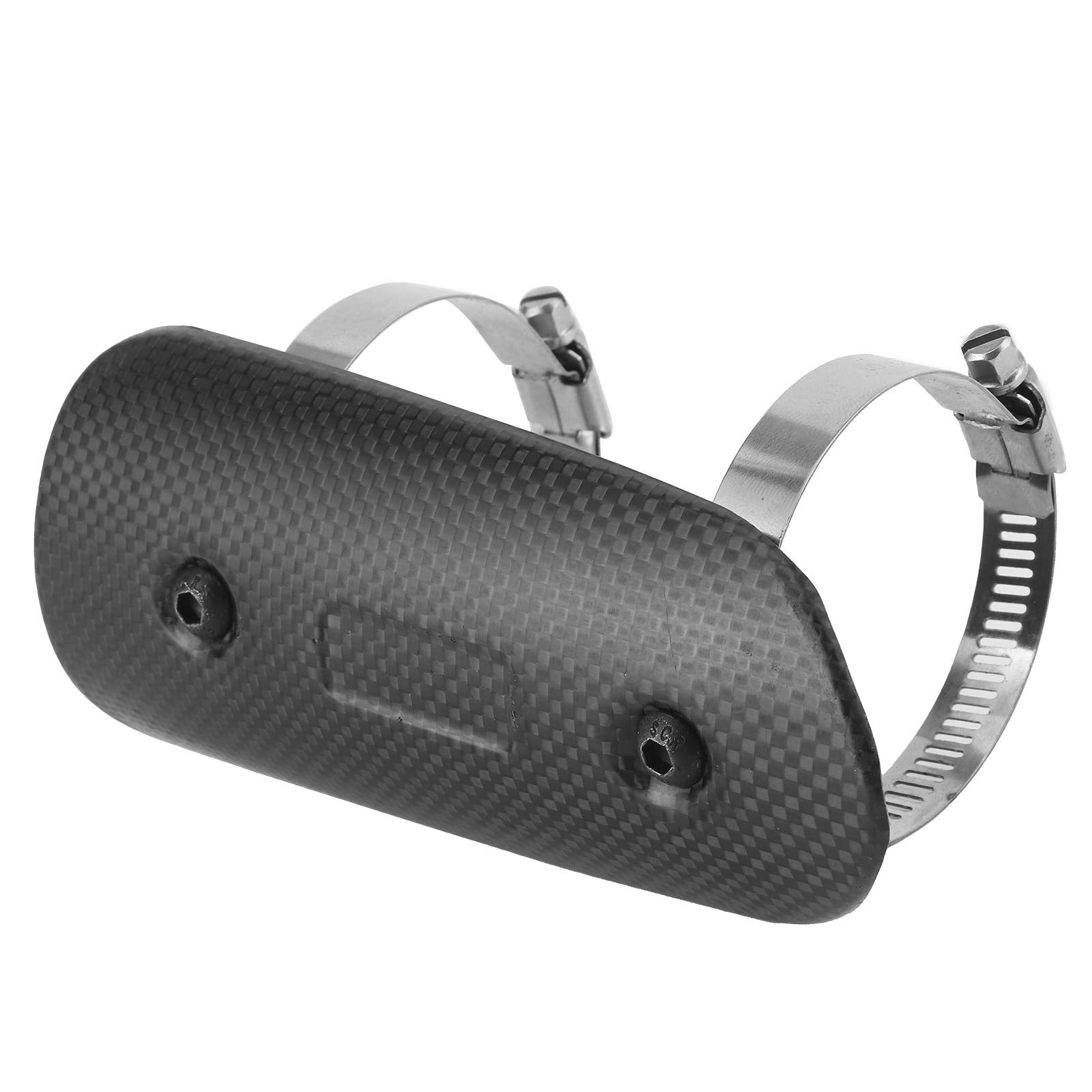 Motorcycle Pipe Heat , Universal Motorcycle 40-65Mm Carbon Fiber Mid?Pipe Heat Guard Kit With Clamps