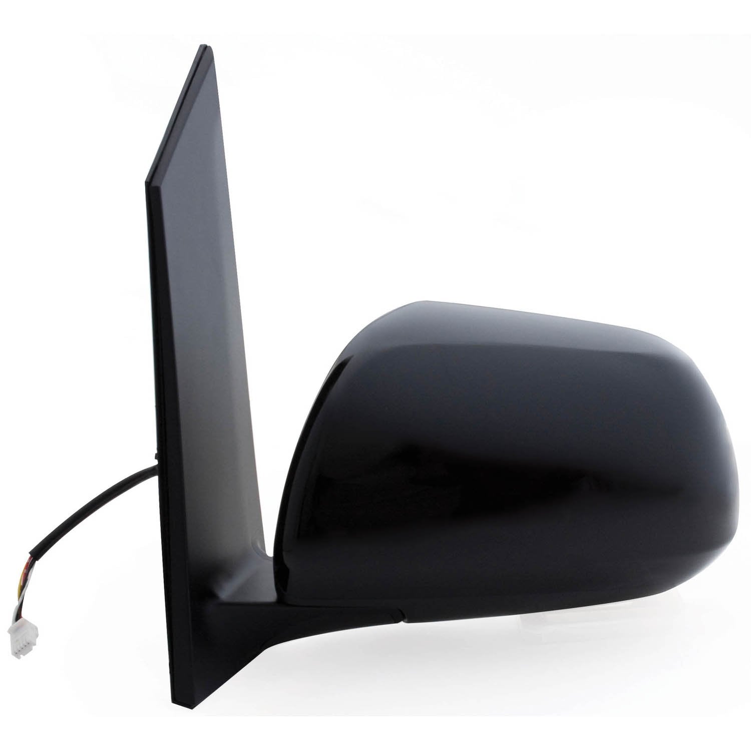 Fit System Driver Side Mirror For Toyota Sienna, W/O Memory, Black, Ptm Cover, Foldaway, Heated Power