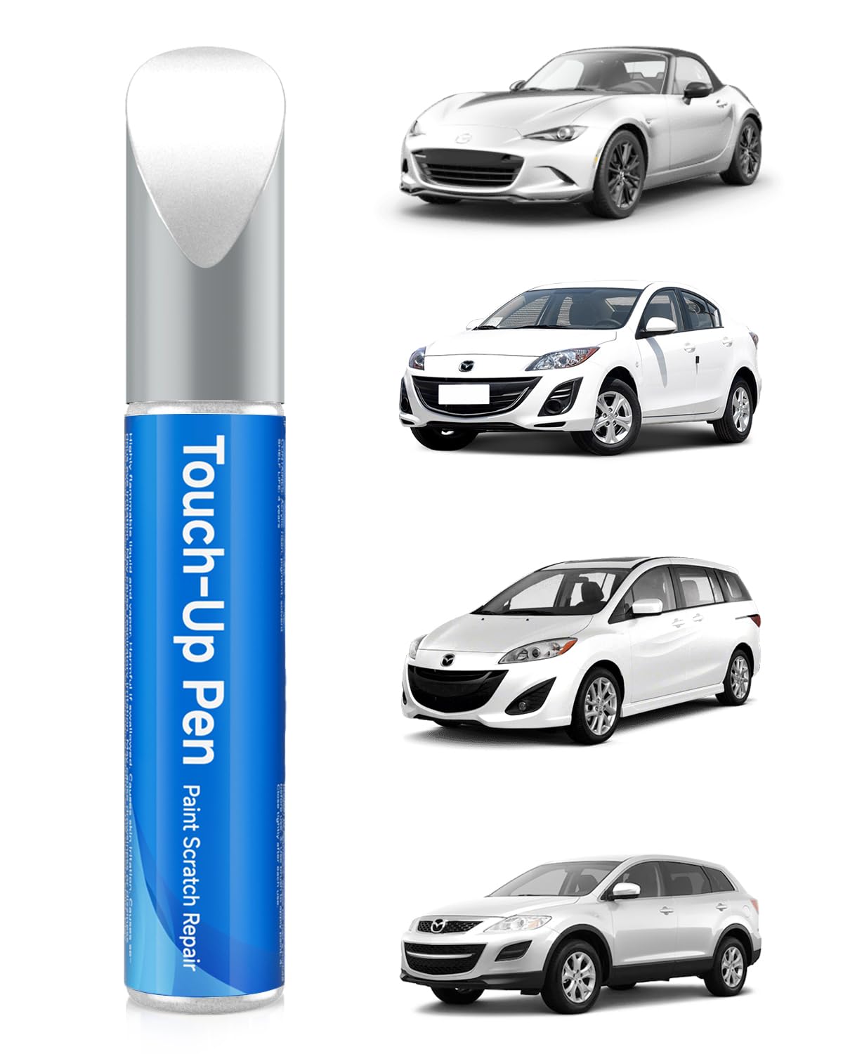 RSACET 34K/41K Crystal White Pearl Tricoat Touch Up Paint Compatible with Mazda Exact Match Touch Up Paint Car Scratch Repair