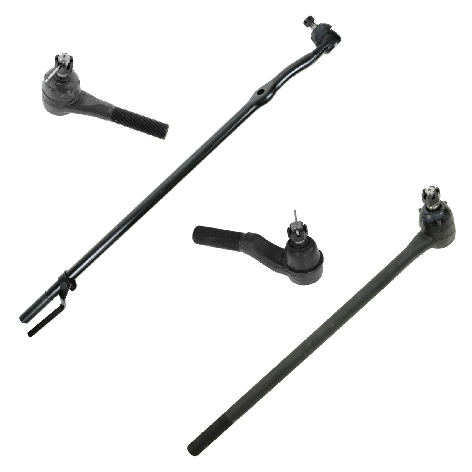 Trq Front Inner And Outer Tie Rod Set Compatible With 1980-1996 Ford Bronco 1980-1983 F-100 F-150 1980-1997 F-250 1997 F-250 Hd
