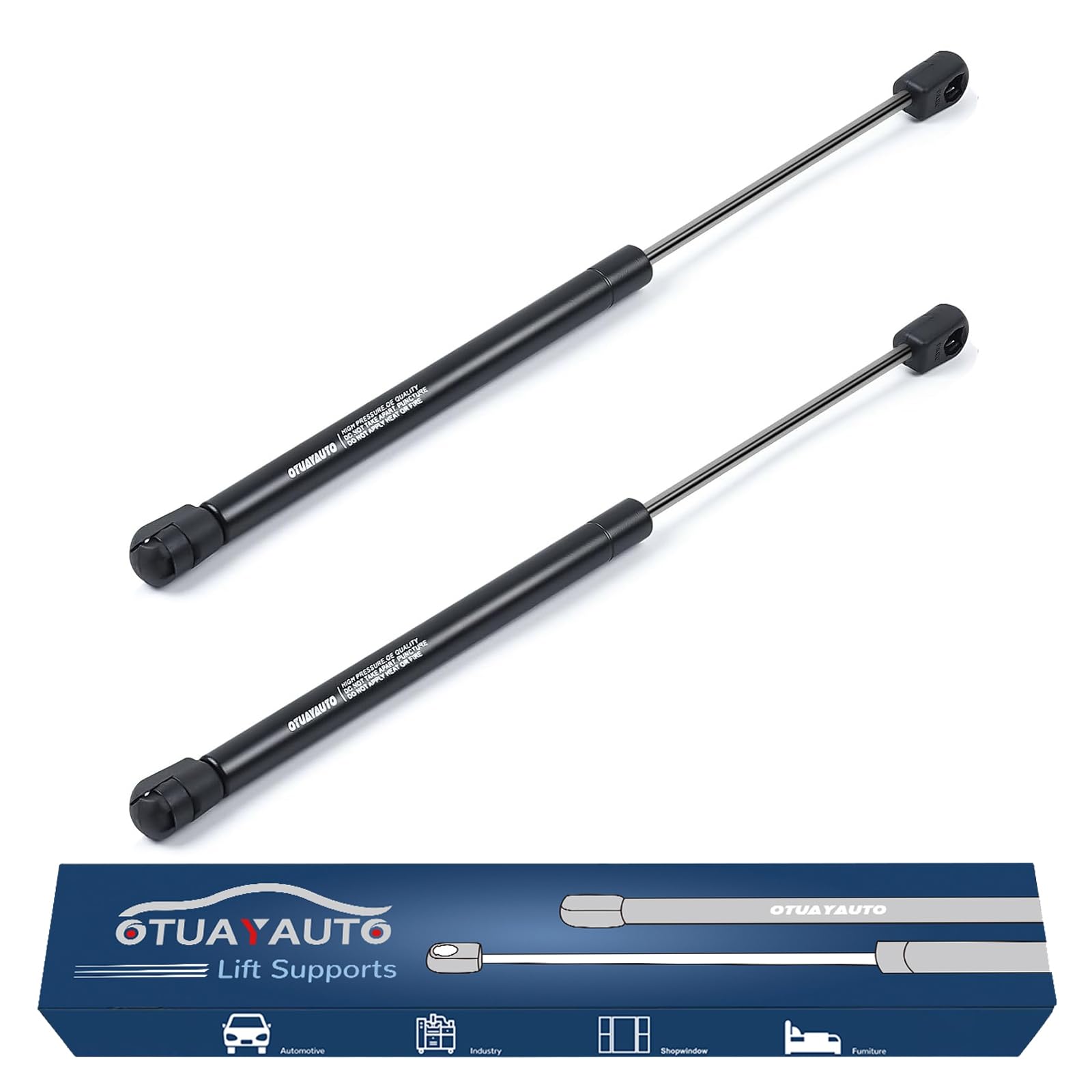 Otuayauto 15 Inch Gas Strut - 107N/24Lbs Universal Lift Support - C1604154 Gas Shocks For Tool Box Shock, Truck Cap Strut, Hydra