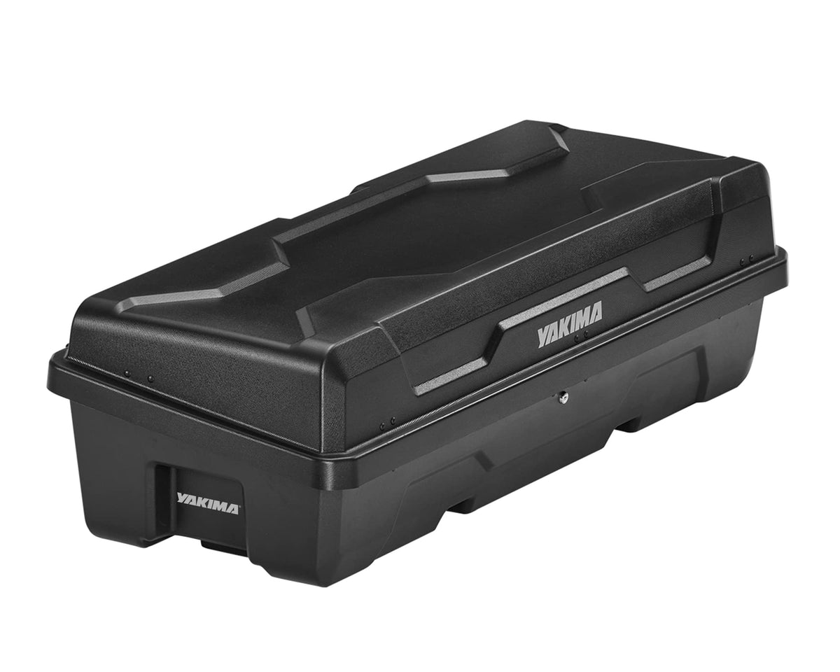 Yakima Deepspace 10, 10 Cubic Foot Wide Storage Vehicle Back Rack Cargo Box With Universal Mounting Hardware And Sks Lock, Black