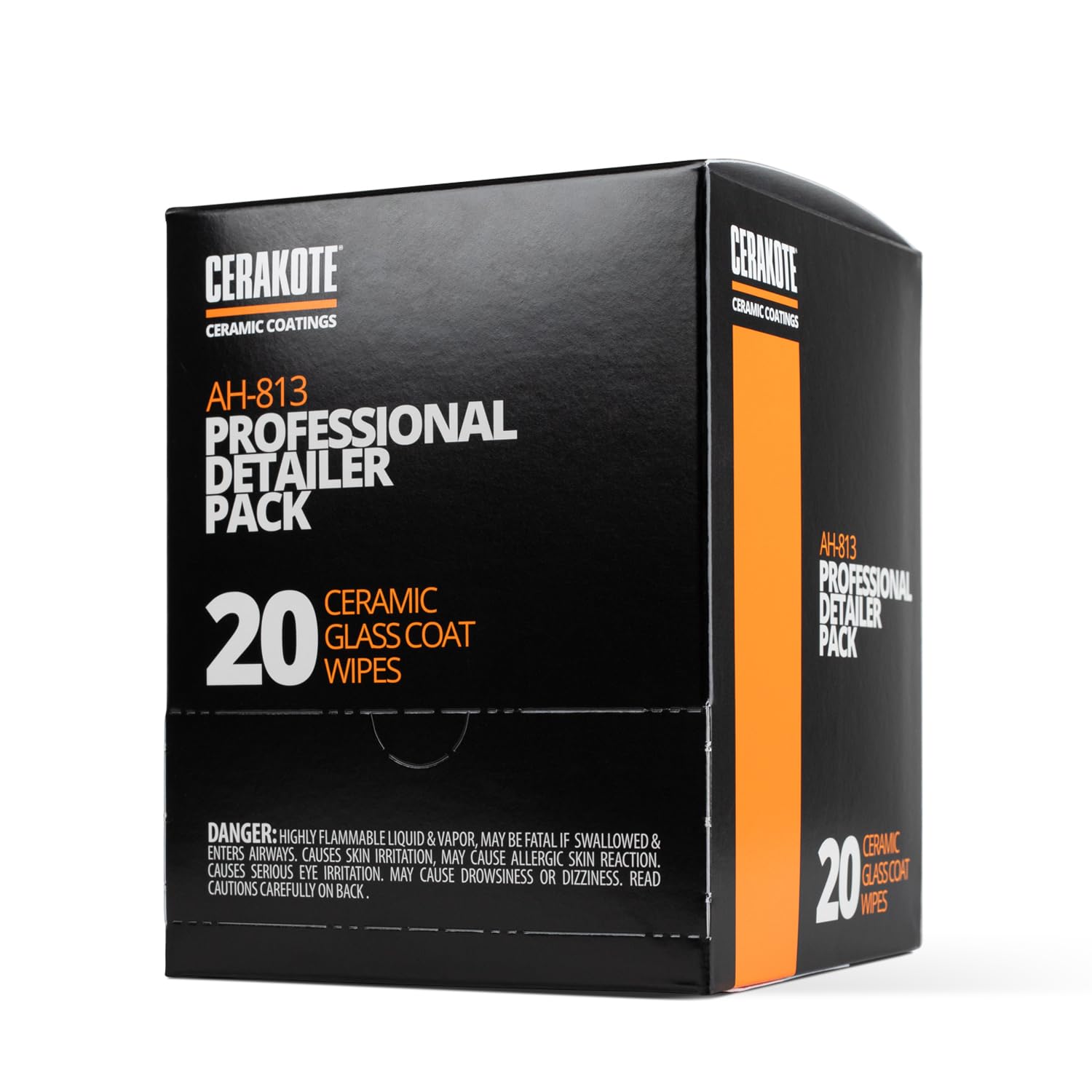 Cerakote Ceramic Glass Coat Protectant Pro Pack (20 Count Wipes) - Hydrophobic Automotive Rain Repellant, Long-Lasting And Durab