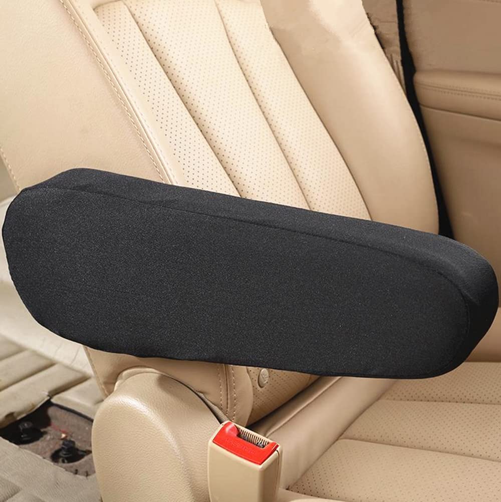Moyishi Universal Fit Automotive Cloth Fabric Armrest Covers For Cars,Trucks, Suvs, And Vans (Black)