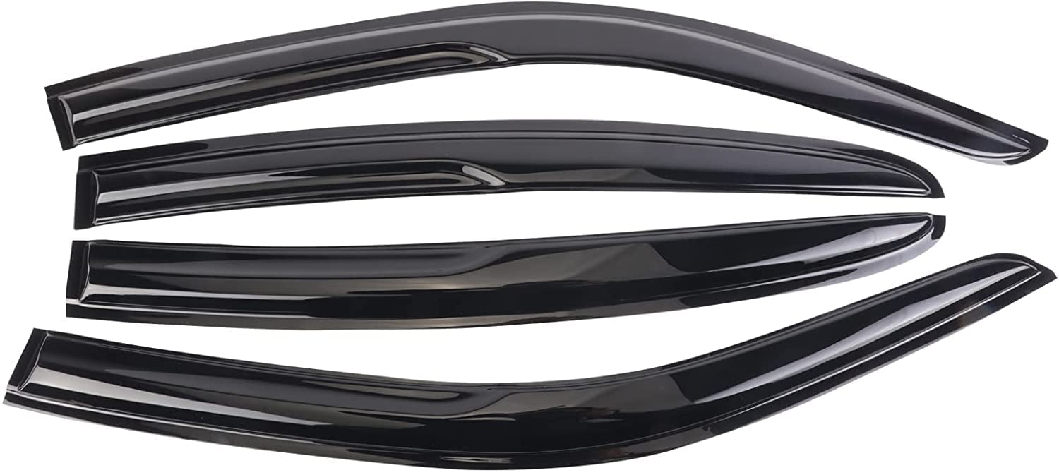 Sontian Tape-On Side Window Visor Deflector Rain Guard Set For 2011-2022 Dodge Charger Side Window Visor Rain Sun Wind Deflector