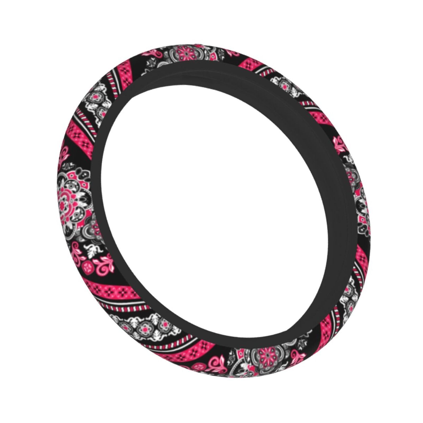 Boho Car Steering Wheel Cover Auto Accessories Universal 15 Inch Non-Slip Neoprene For Women Cute Automotive Suv Van Truck Wheel Protector