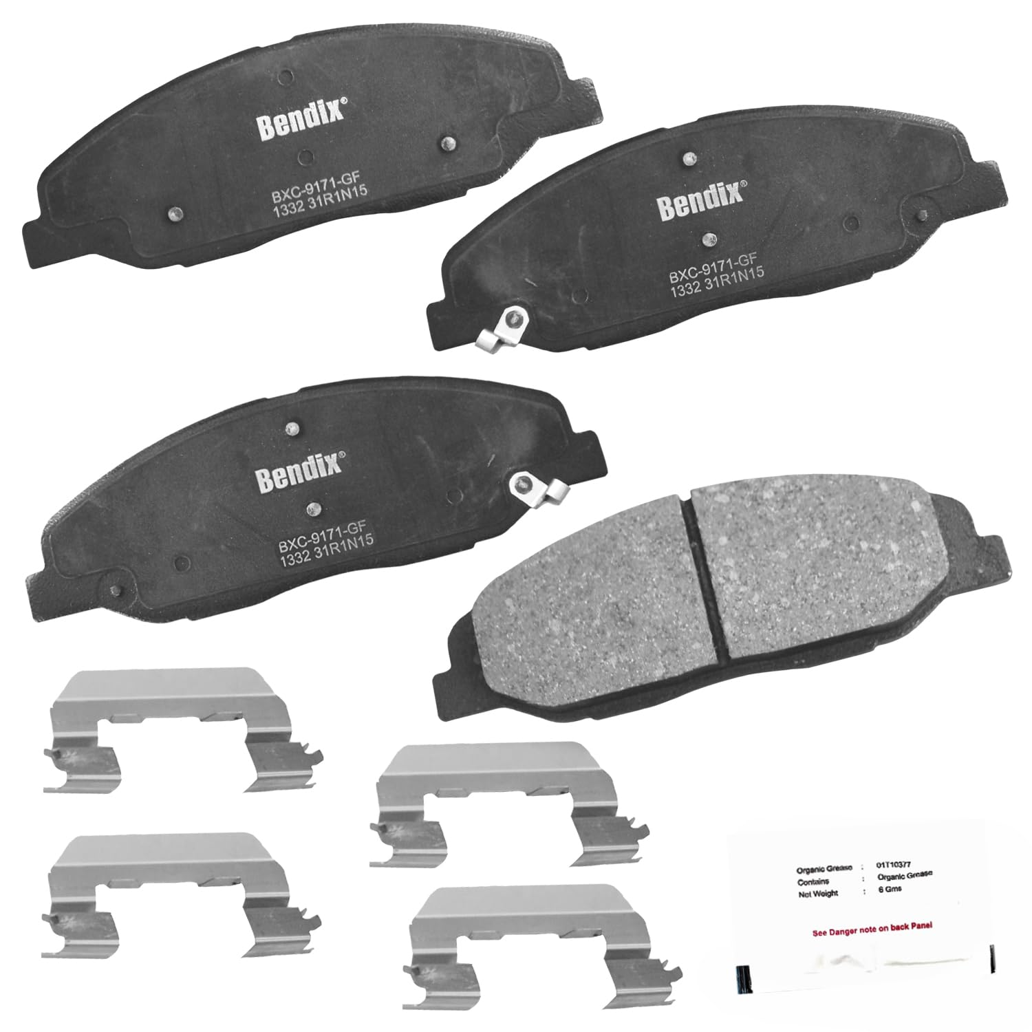 Bendix Priority1 Cfc1332 Ceramic Front Brake Pads For Cadillac Cts 2014-2008, Sts 2011-2009