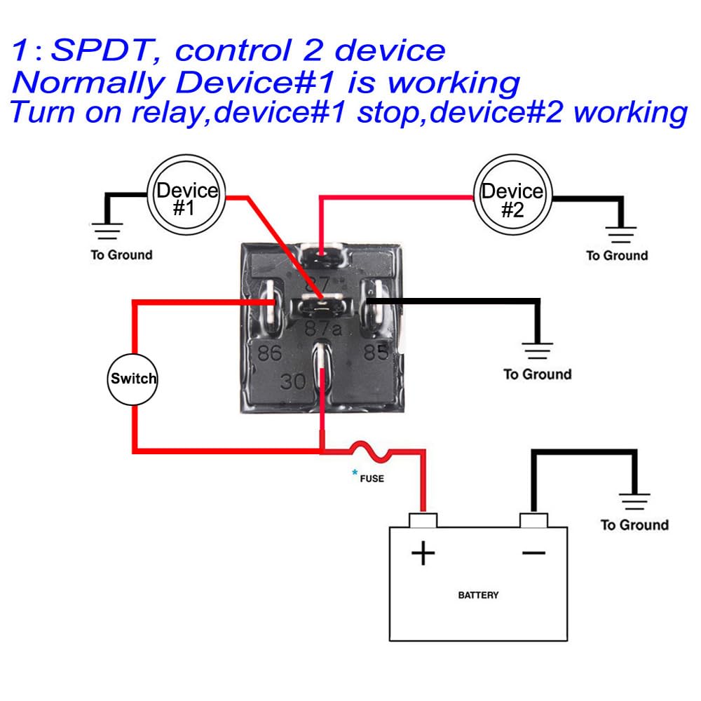 Gebildet 12V/40A Spdt Standard Auto Relay 5 Pin Car Heavy Duty Switches & Starters, Used For Motor Automobile, With Black Waterp