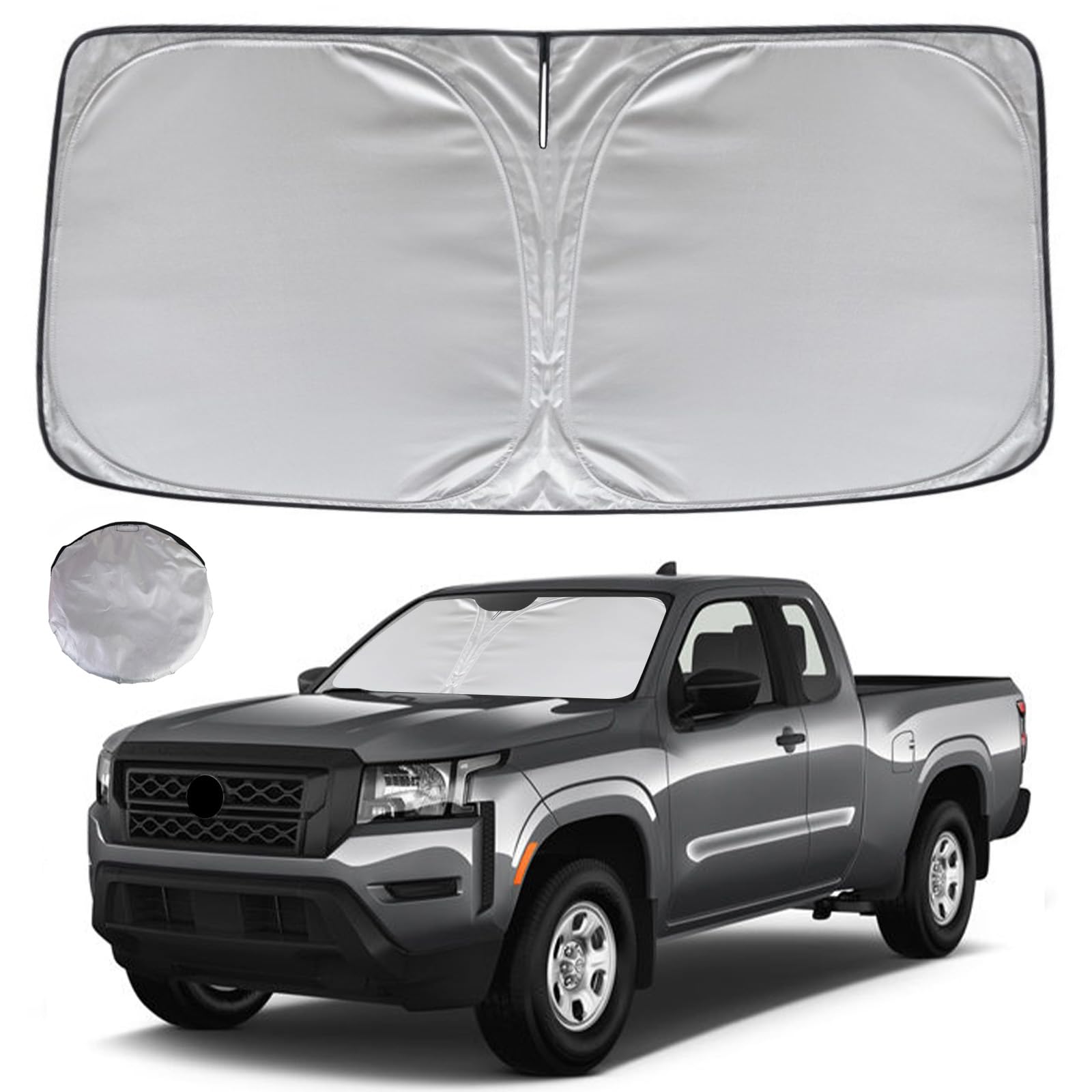 Kayzt Windshield Sun Shade For 2022-2025 Nissan Frontier Foldable Sunshade Front Window Custom Fit Car Accessories
