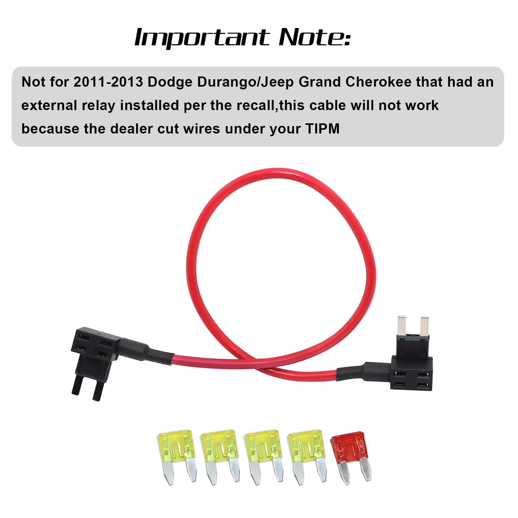 FZJDSD TIPM Repair Fuel Pump Relay Bypass Cable for Dodge Ram, Chrysler Jeep, VW Routan - Model 14TIPMK