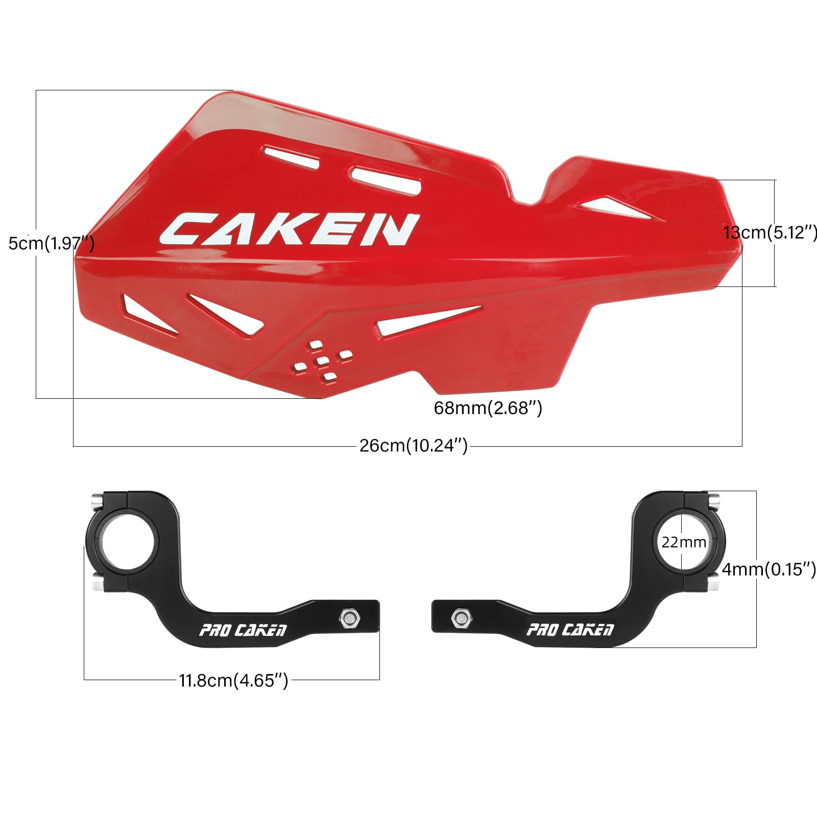 Pro Caken Universal 7/8'' 22Mm And 1 1/8'' 28Mm Handle Bar Hand Guards Cnc Bracket For Dirt Bike Motocross Atv Scooter For Crf K