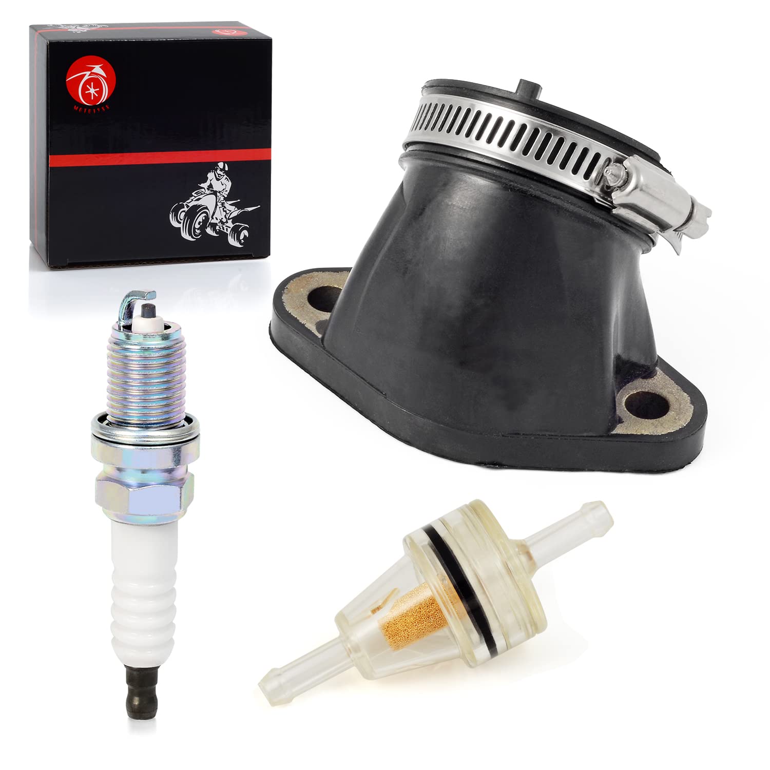 Carb Intake Manifold Boot Spark Plug For Polaris Sportsman 500 4X4 6X6(No-Ho)Magnum 425 500 Big Boss 500 Ranger 400 Sportsman 33