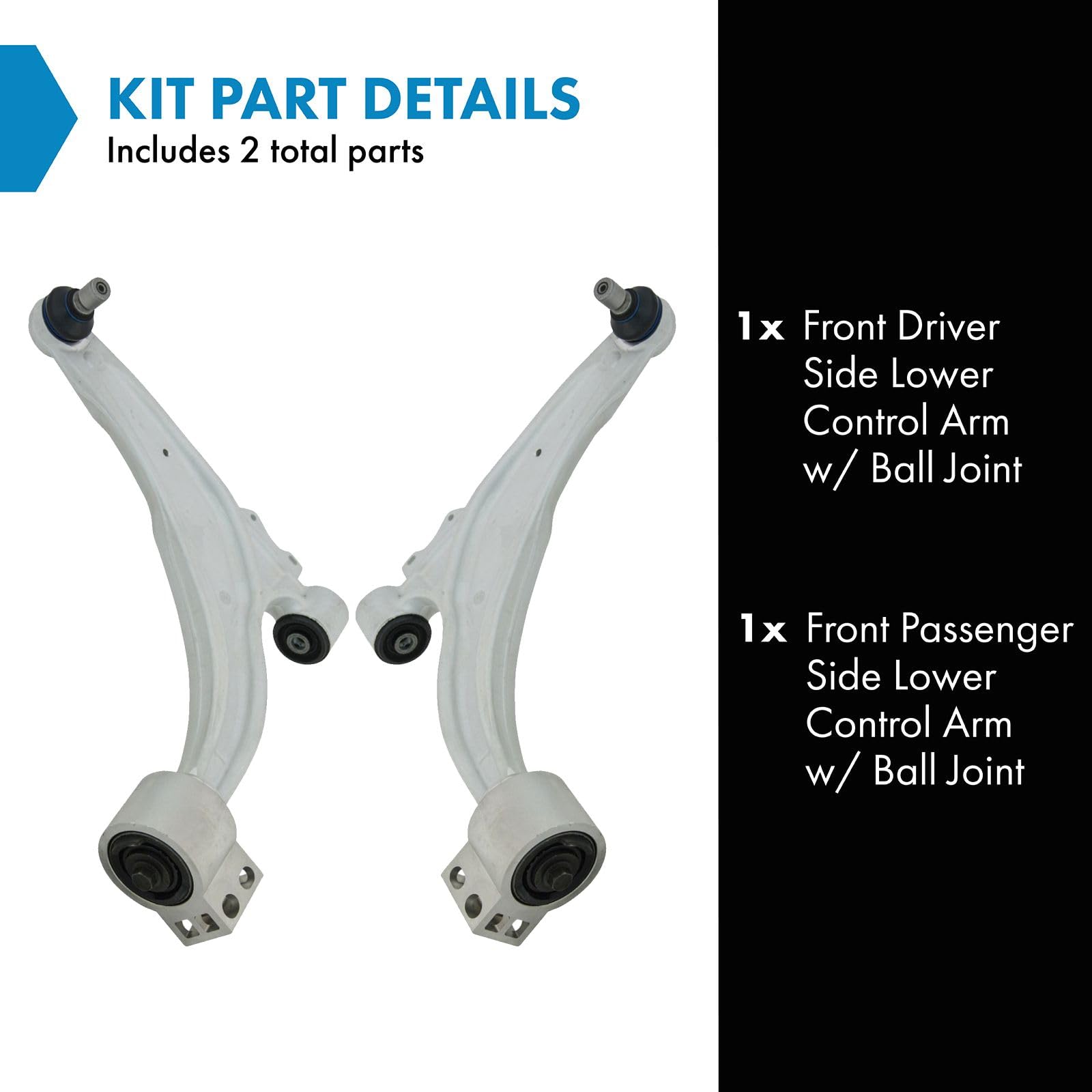 Trq Front Lower Control Arm With Ball Joint Set Compatible With 2012-2017 Buick Verano 2011-2015 Chevrolet Cruze 2016 Cruze Limi