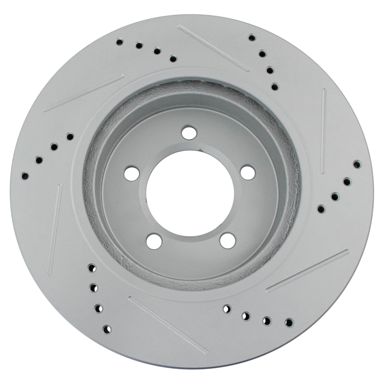 Trq Front Performance Brake Rotors Set Premium G-Coated Cross Drilled & Slotted Compatible With 2002-2005 Ford Explorer Mercury