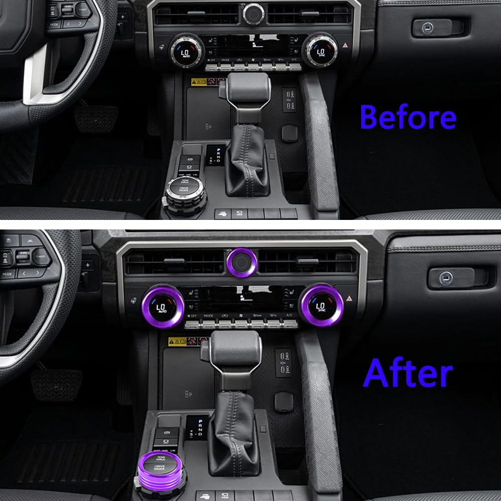 Kujooy For Toyota Tacoma 2024 2025 W/14 Display 4Runner 2025 Interior Accessories Ac Center Consoles Control Audio Switch Drive
