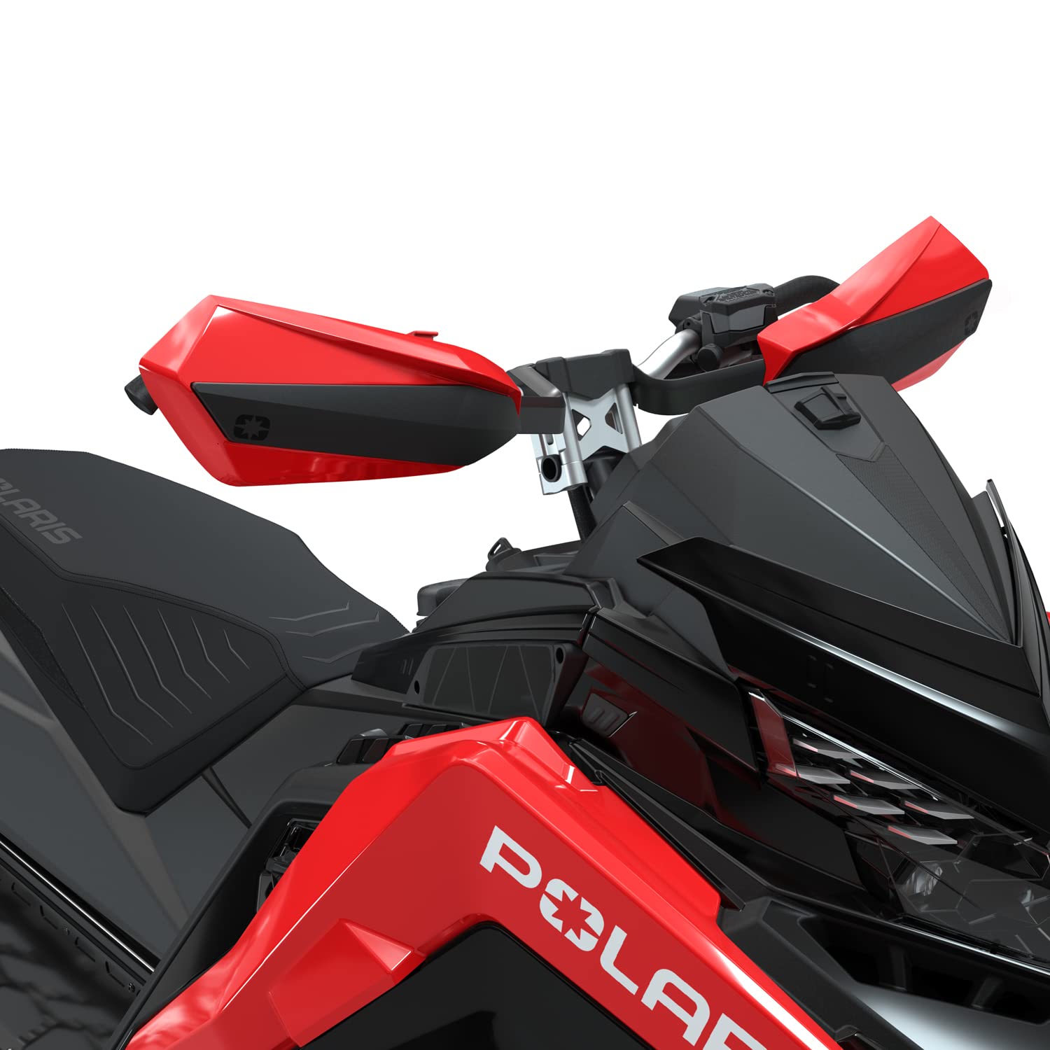 Polaris Snowmobile Matryx Defend Handguards, Pair, Indy Red, For Specific Switchback Assault 146, Switchback Xc 146, Indy Advent
