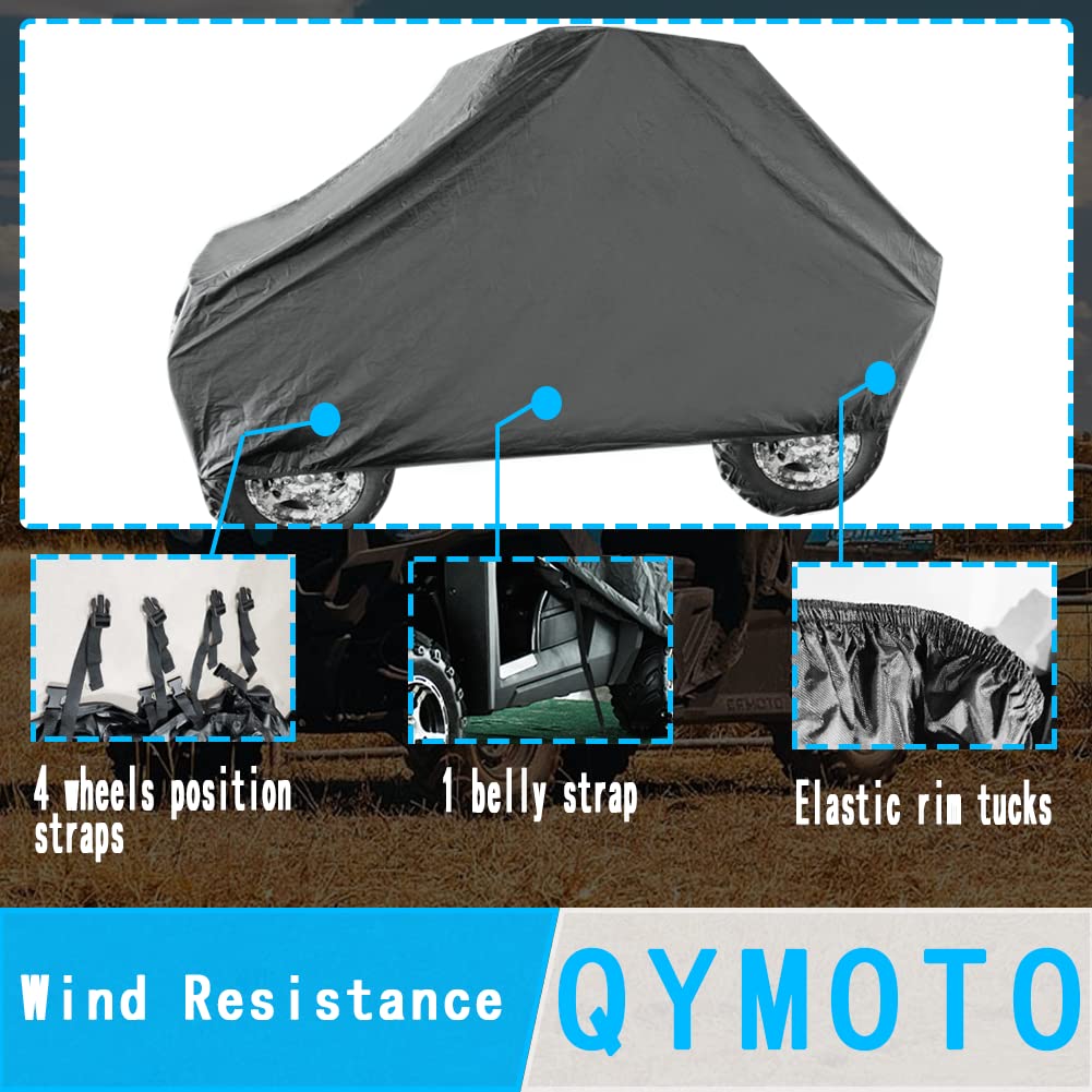 QYMOTO 2-3 Seater CFMOTO UTV Cover 420D Heavy Duty All Weather Storage Cover Fits for CFMOTO Cover Uforce Zforce 500 600 800 950