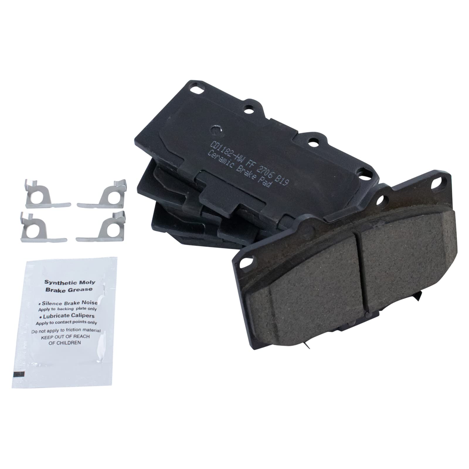 TRQ Front Brake Pads Ceramic Compatible with 2006-2007 Subaru Impreza