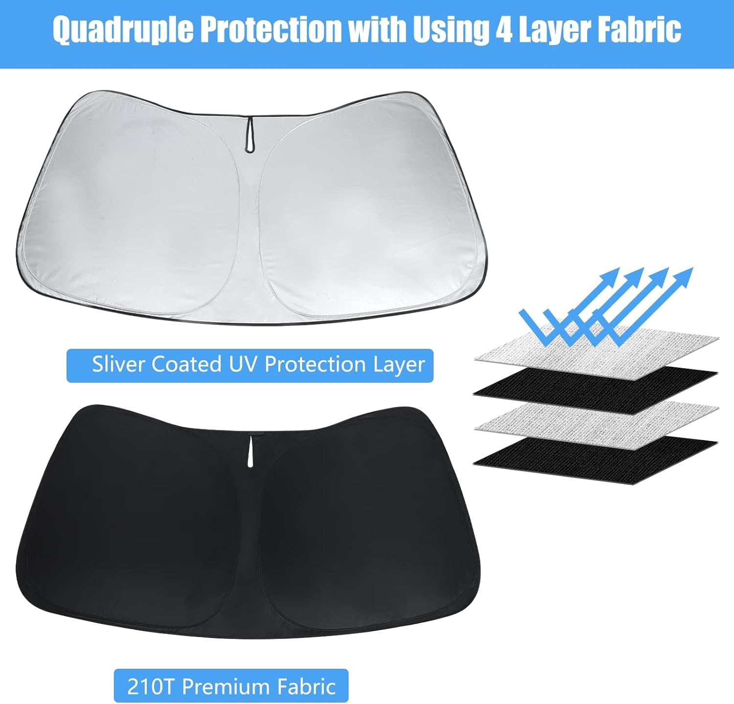 Windshield Sun Shade For Hyundai Tucson Accessories Foldable Window Sunshade Fit 2025 2024 2023 2022 Hyundai Tucson Front Window