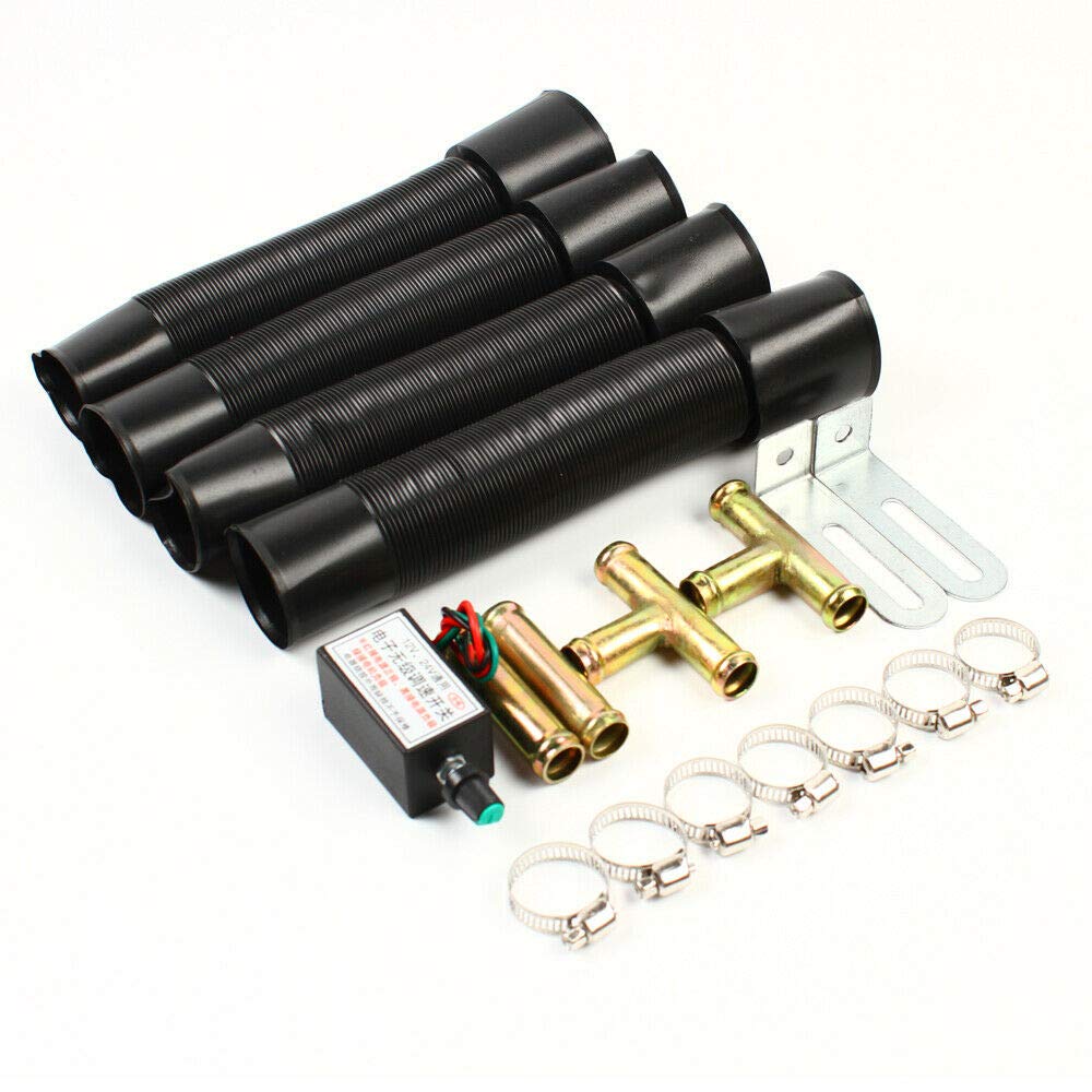 Upgraded of 12V Universal Auxiliary Heater Underdash Heat with Speed Switch for Car or Truck Minivans Excavators Harvesters 4 po