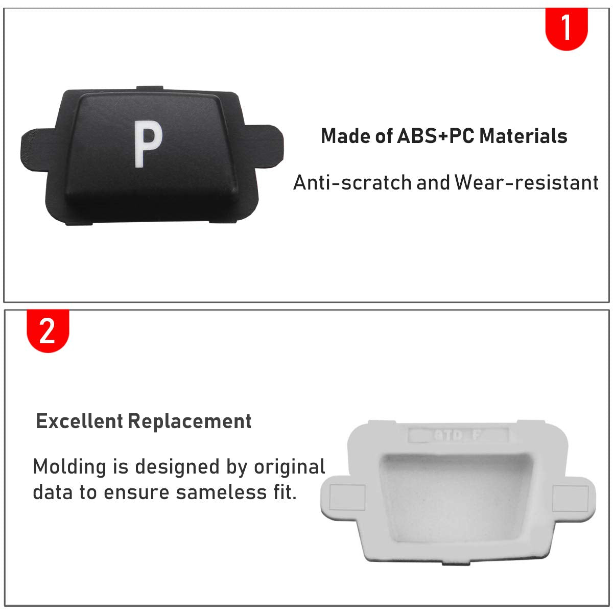 Jaronx Compatible With Bmw Gear Shift P Button, Gear Shift Knob Lever Parking Button Cover Replacement Compatible With Bmw 3' F3