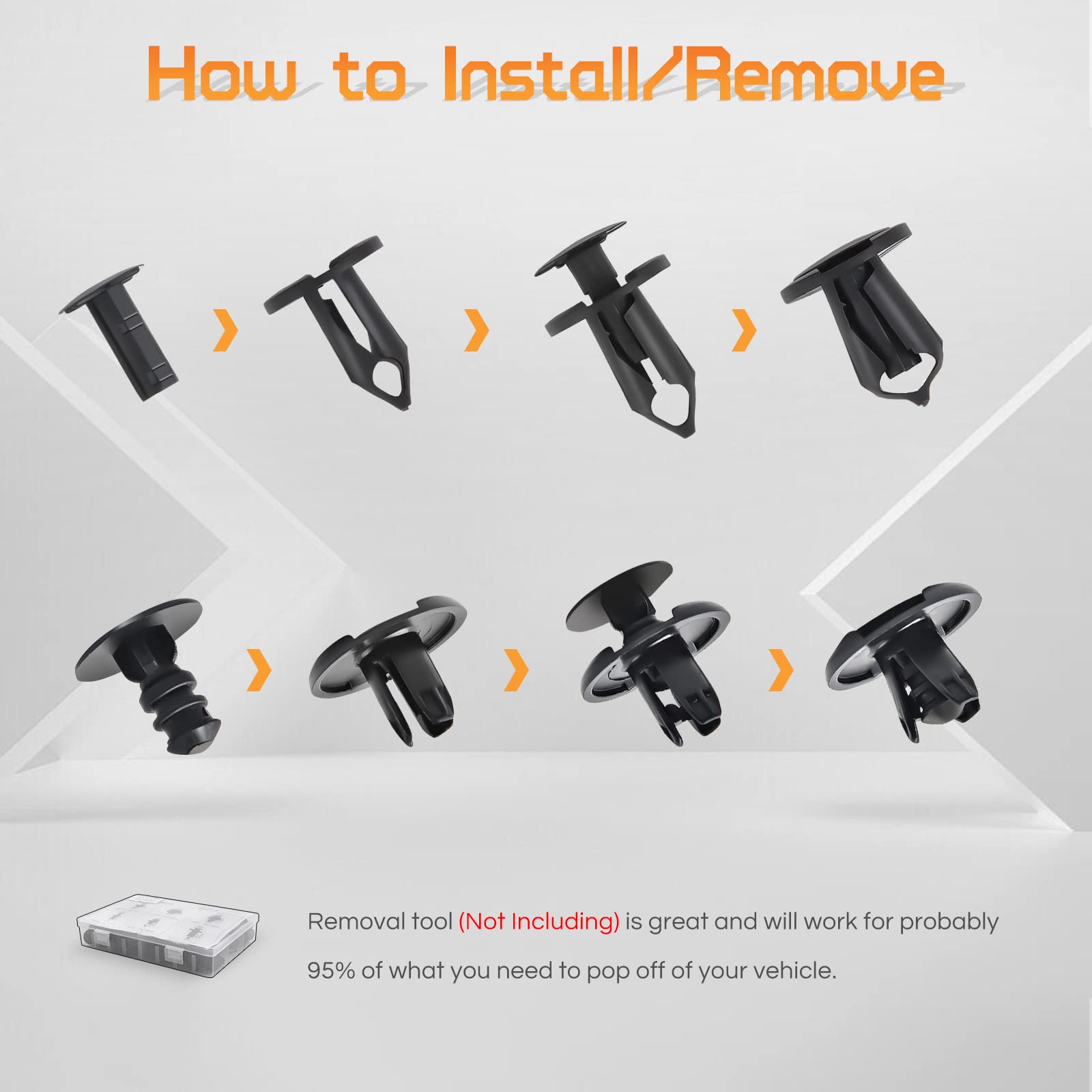 Otuayauto Car Retainer Clips Kit 801 Pcs With 24 Popular Sizes Fender Bumper Rivet Clips Door Panel Trim Push Pin Rivets Kit Wit