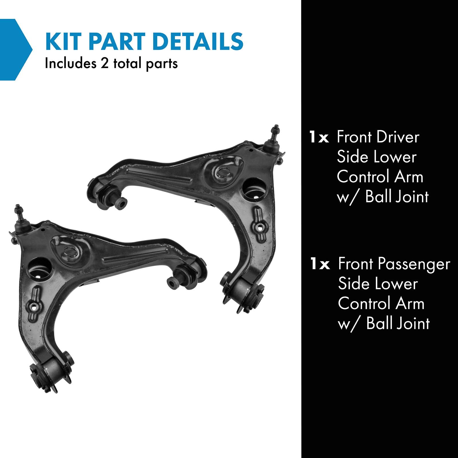 Trq Front Lower Control Arm With Ball Joint Set Compatible With 2009-2013 Ford Expedition F-150 Lincoln Navigator