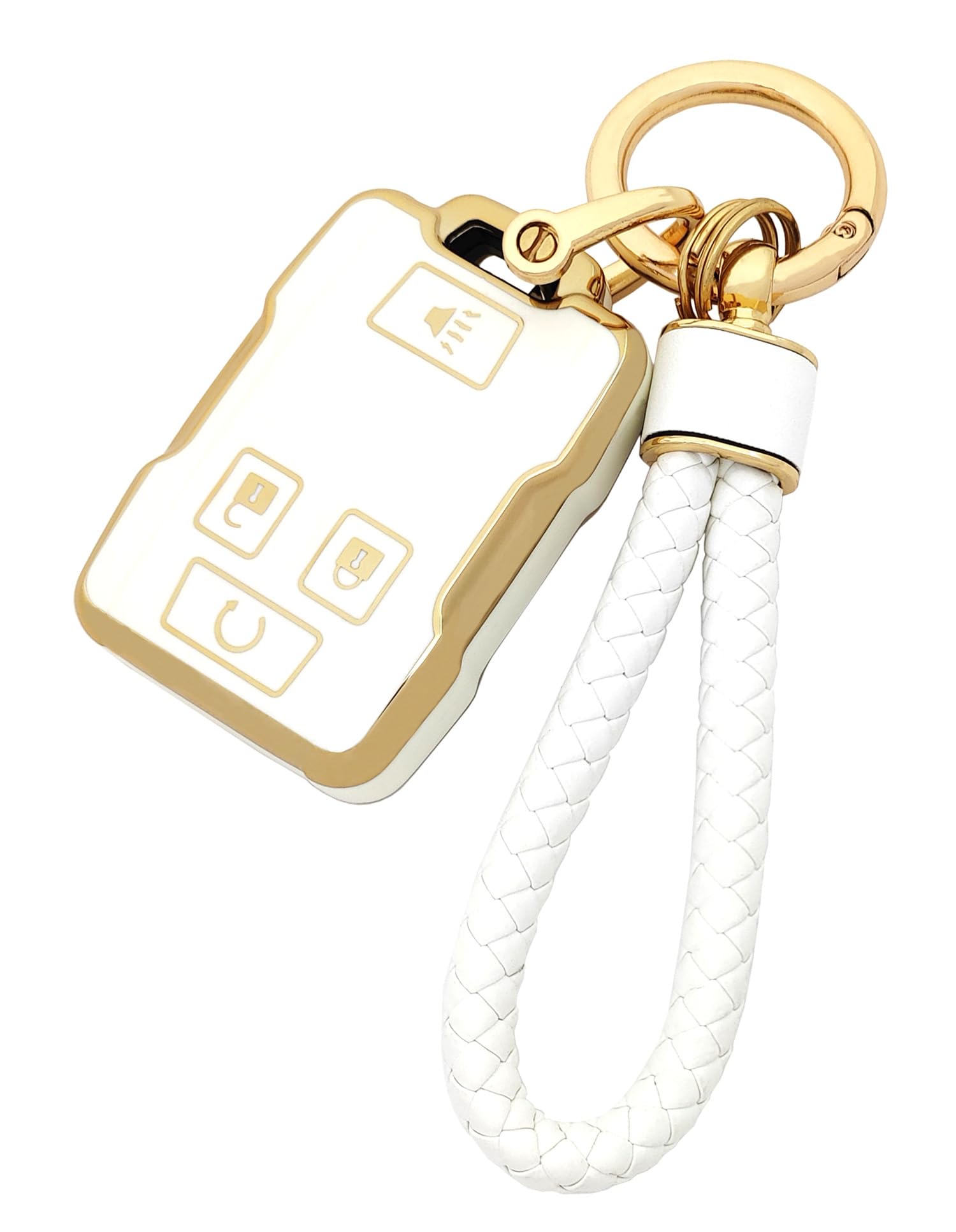 Arruweer Key Fob Cover For Chevy Gmc Soft Tpu Smart Key Case Holder Compatiable With Chevrolet Chevy Silverado Suburban Tahoe Co