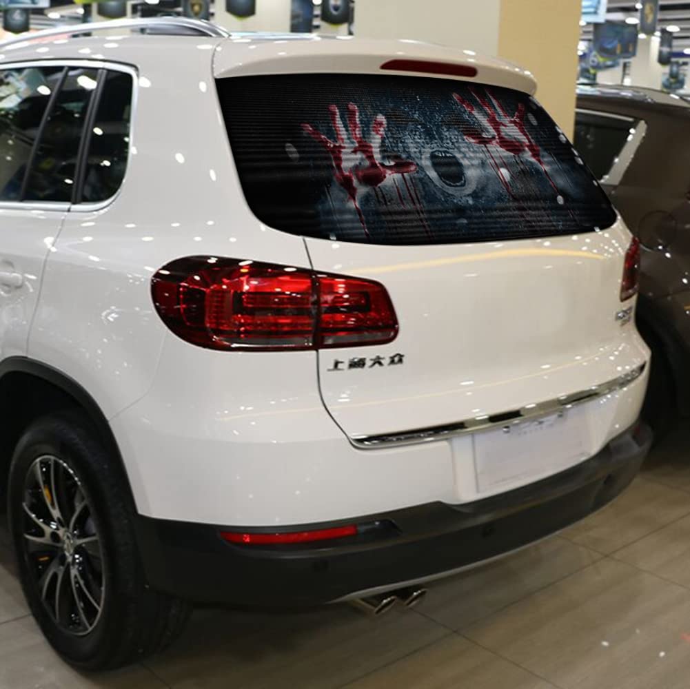 Horror Ghost 3D Transparent Car Back Rear Window Decal Vinyl Sticker For Happy Halloween