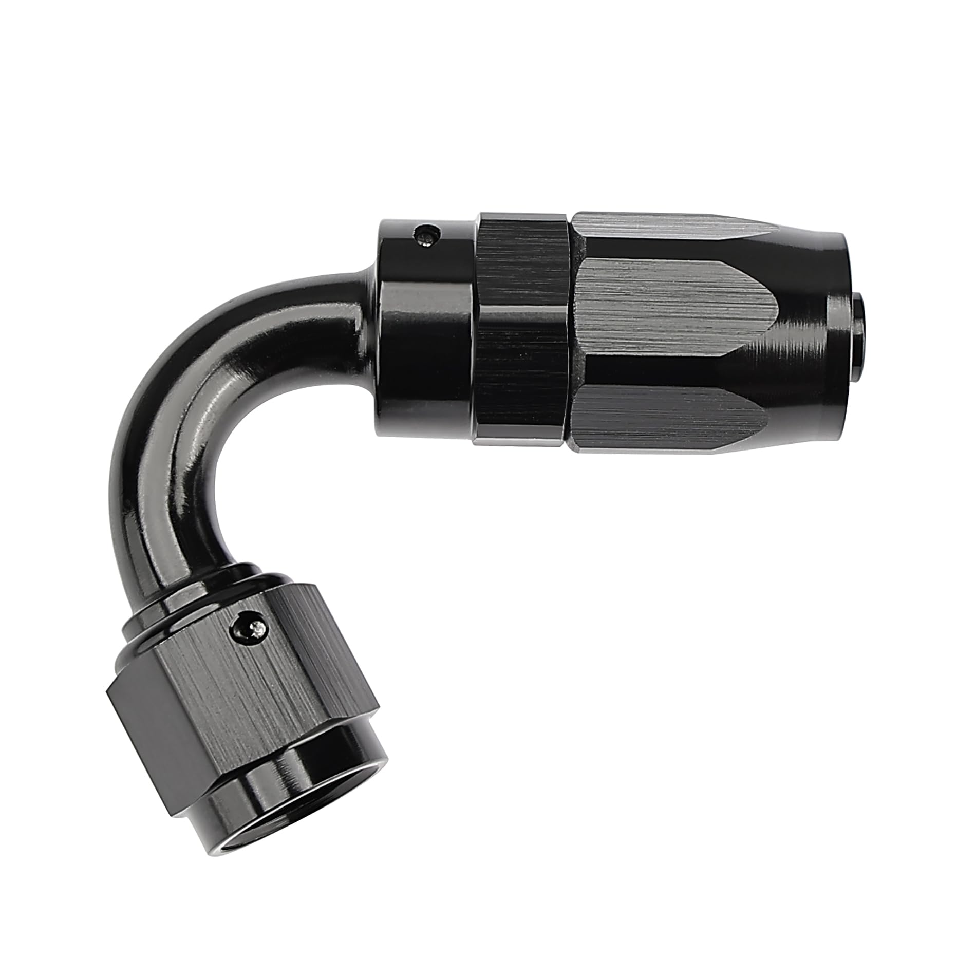 EVIL ENERGY 4AN Hose End Fitting 120 Degree Swivel for CPE Braided Fuel Hose Black