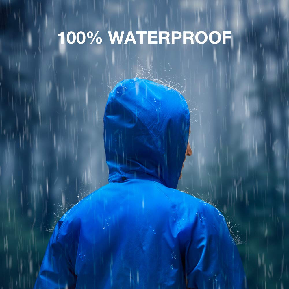 Tidewe Rain Suit, Waterproof Breathable Lightweight Rainwear (Blue Size Xl)