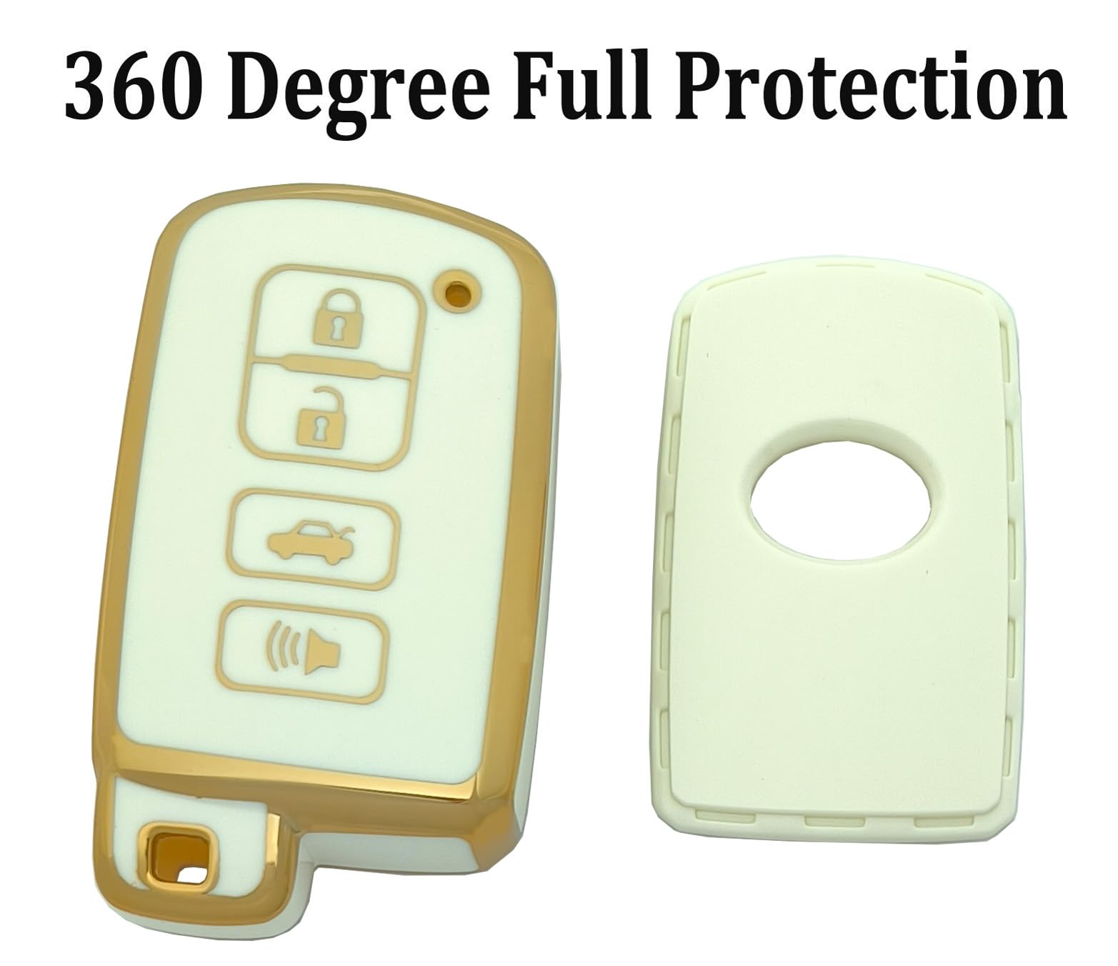 Arruweer Key Fob Cover For Toyota Soft Tpu Key Fob Case Holder Protector Compatiable With Toyota Avalon Camry Corolla Rav4 Sequo