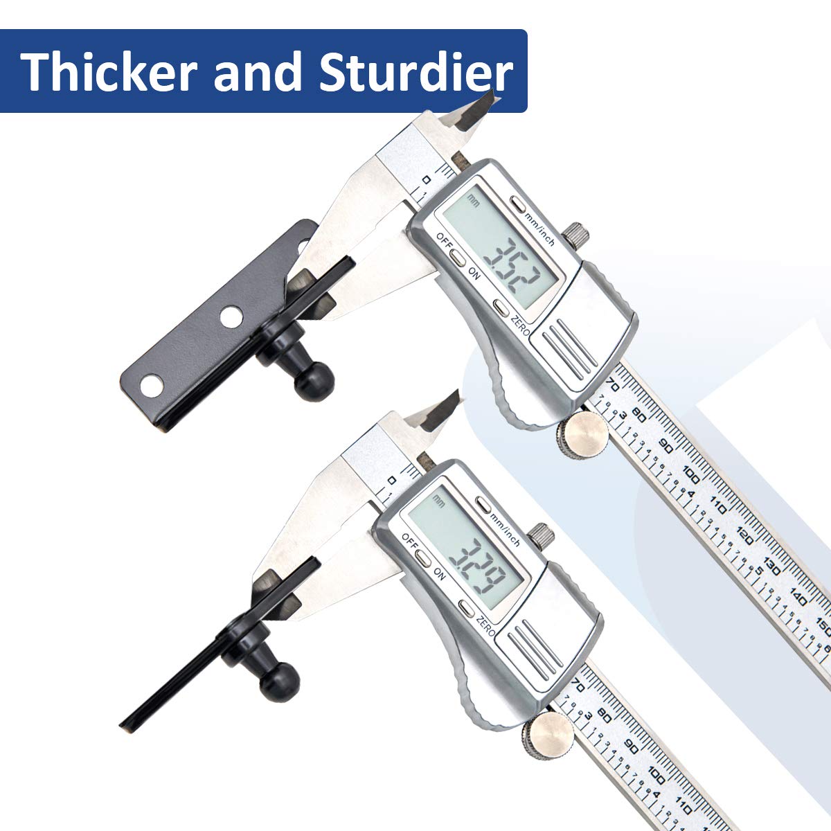 ARANA 10MM Gas Strut Mounting Brackets - 4PCS Ball Stud Mount Bracket for Universal Lift Supports with 16 Screws, Black