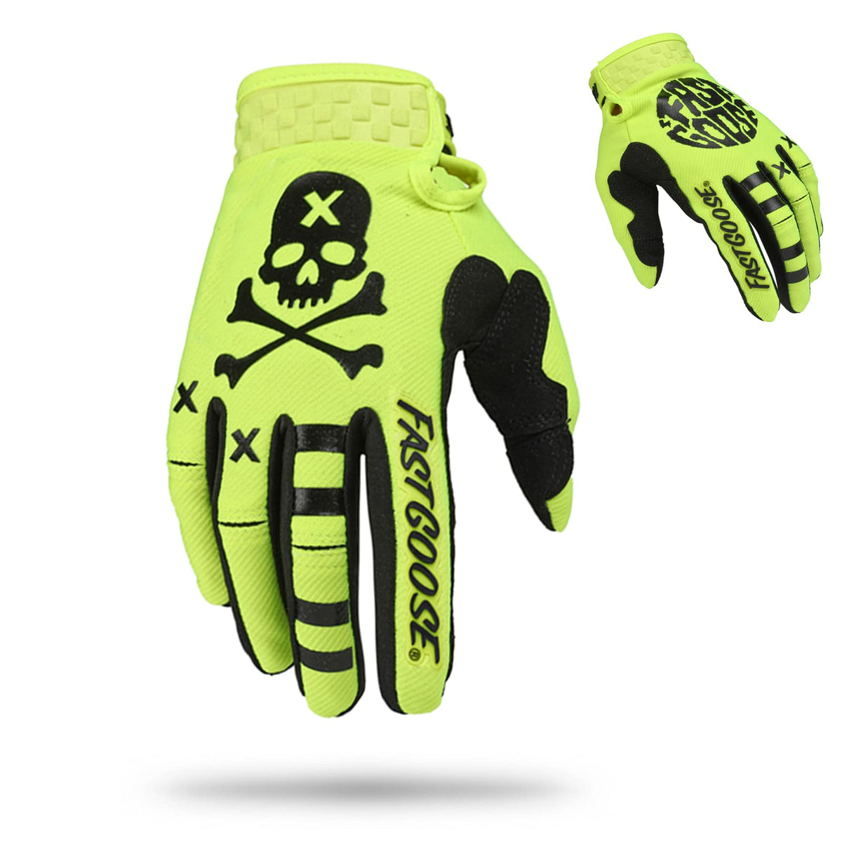 Fastgoose Dirt Bike Motocross Gloves - Motorbike Riding Bike Gloves For Off Road Racing & Cycling (Fluorescent Green, Large)