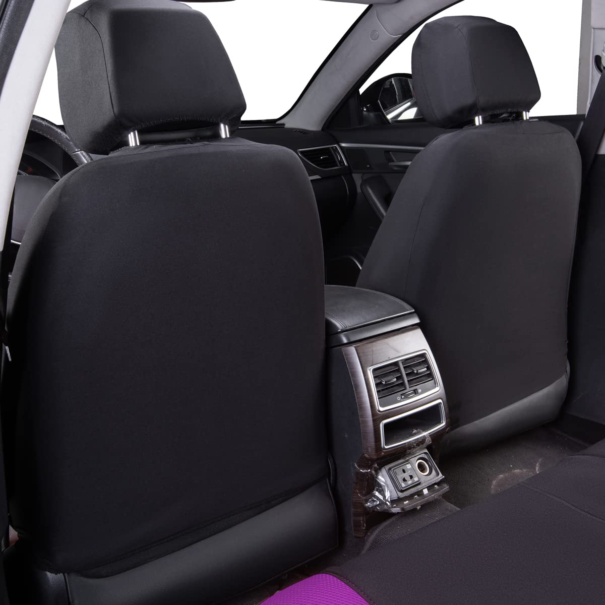 Flying Banner Butterfly Car Seat Covers Ful Set Fashion Universal Lady Woman Female Rear Bench Split Colorized (Full Set, Purple