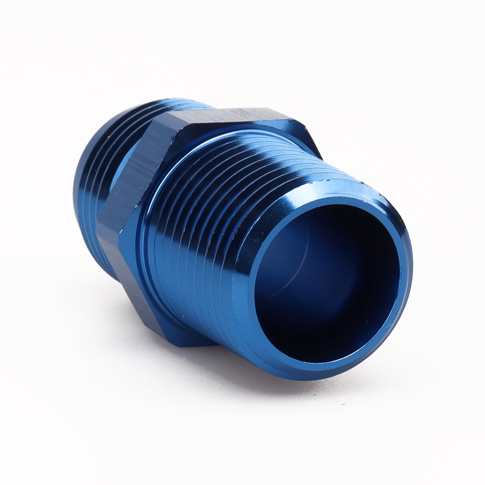 Ac Performance Male 1/2'' Npt To -10 An Flare Adapter Straight Aluminum Blue