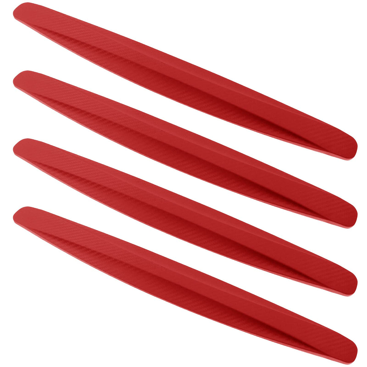 Bokwin 4 Pack Universal Car Bumper Protector Rubber, Anti-Collision Car Front And Rear Corner Bumper Guard Lip Anti-Scratch Strips Sticker For Cars Suv Pickup Truck (Red)