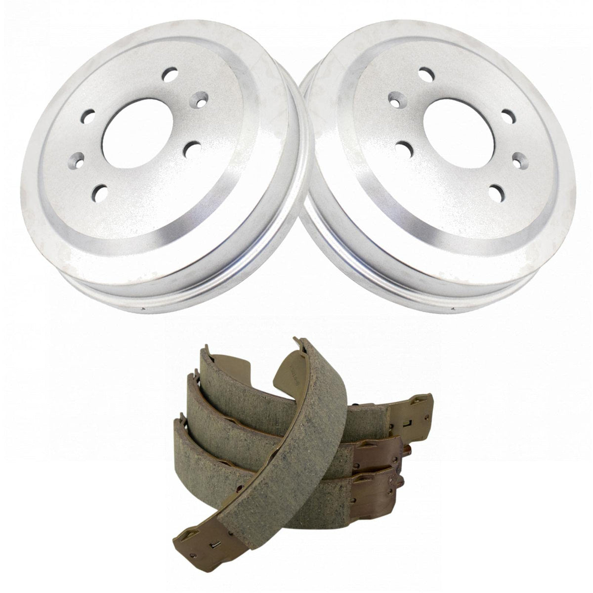 TRQ Rear Brake Shoe & Drum Kit Compatible with 05-11 Chevrolet Aveo 07-11 Aveo5 13-19 Spark
