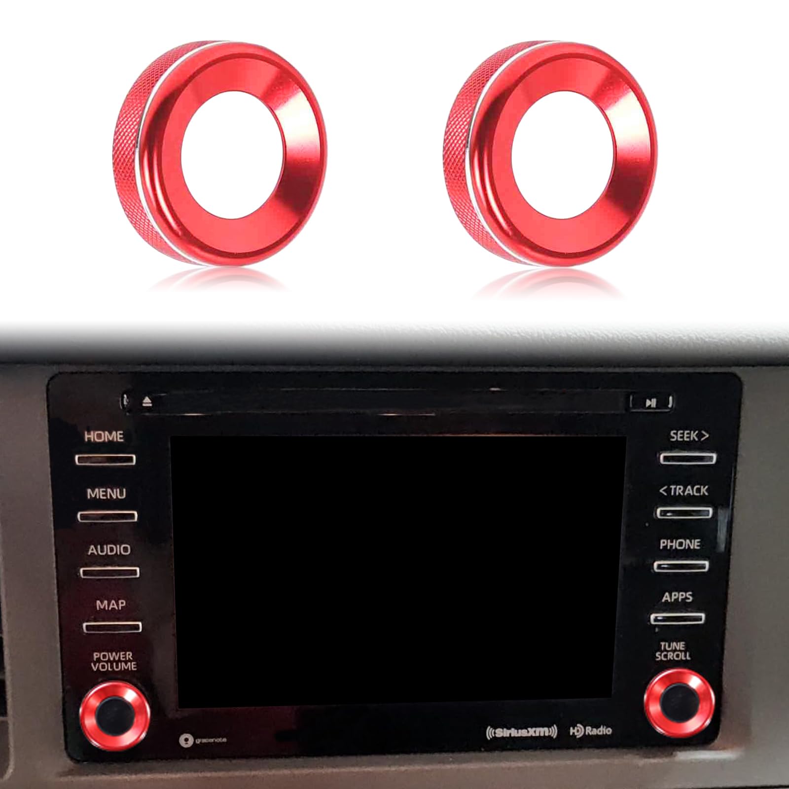 Tyifxom for Toyota C-HR/Camry/Camry Hybrid/Corolla/Corolla Hatchback/Sienna/Tacoma/Venza 8-inch or 7-inch Touchscreen knob Trims