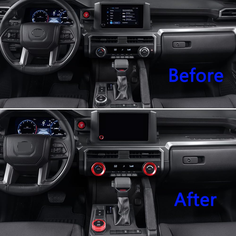 Kujooy For Toyota Tacoma 2024 2025 Sr Sr5, For 4Runner Sr Sr5 2025 W/8'' Display Interior Accessories Ac Center Consoles Control