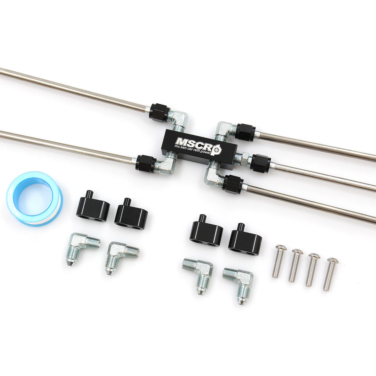 Mscrp An4 Fuel Brake Line,Ls Coolant Crossover Steam Vent Kit Ls Stainless Coolant Crossover Steam Vent Kit Compatible With For