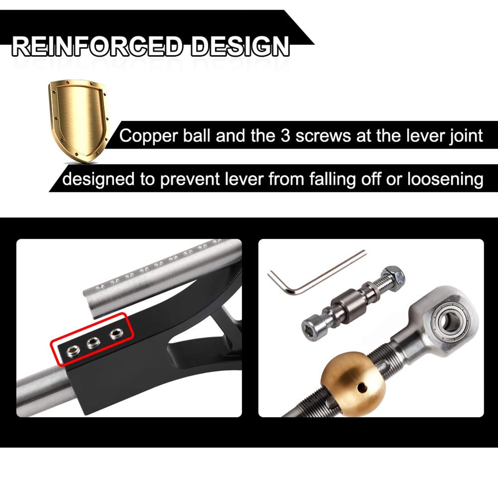 Ryanstar Shifter Extender Adjustable Short Shifter Compatible With Ciciv Crx Del Sol Acura Integra B Or D Series Engine Black