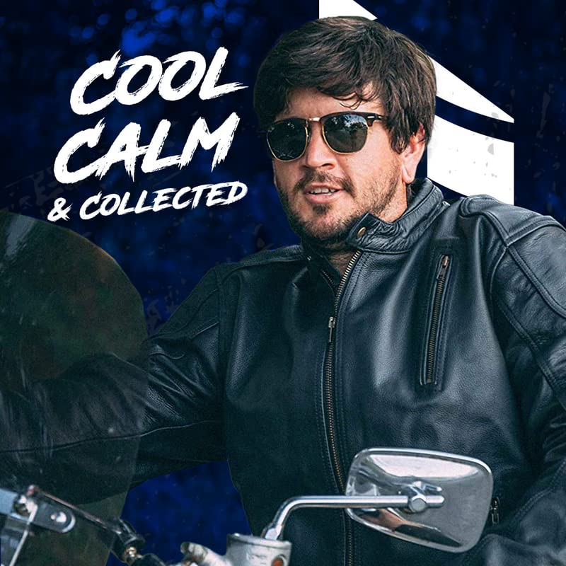 Hwk Leather Motorcycle Jacket With Armor For Men, Cafe Racer Genuine Leather Jacket For Weather Resistant Enduro Motocross, Motorbike Riding, Easy Adjust Men'S Motorcycle Jacket, Xx-Large