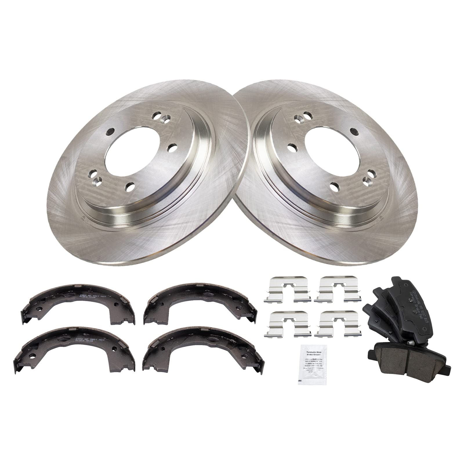 Trq Rear Ceramic Brake Pad & Rotor Kit Fits 2014 Kia Optima