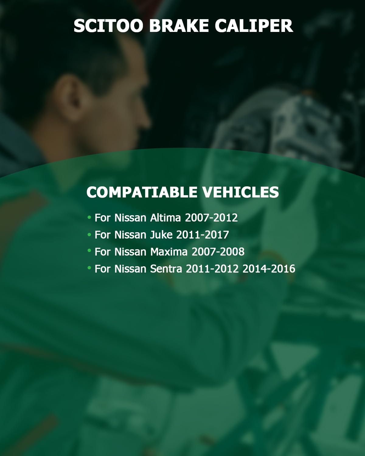 Scitoo 19-B2780A 19-B2781A Rear Left & Right Disc Brake Calipers Assembly W/Bracket For Nissan For Altima 2007-2012,For Nissan F