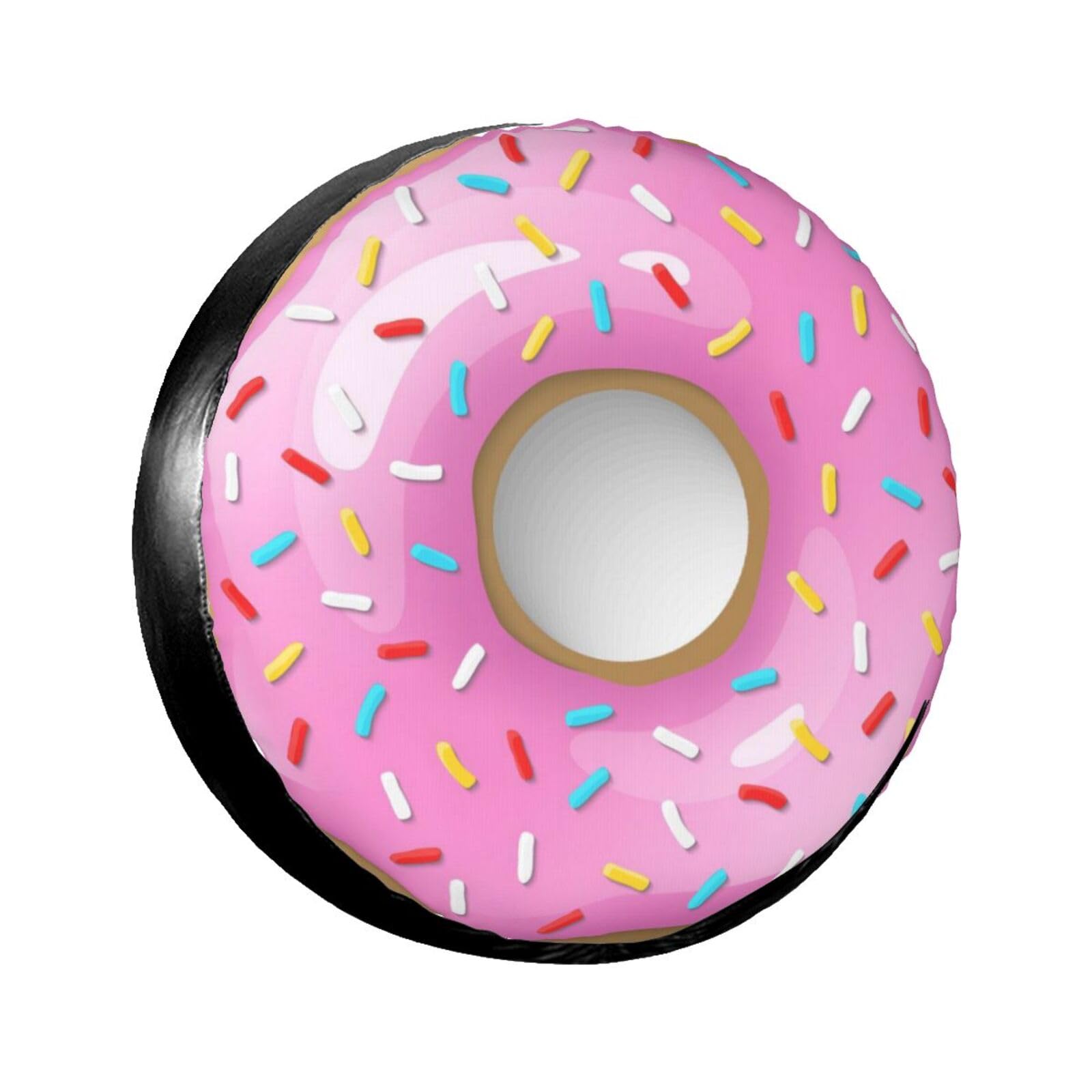 Funny Pink Donut Spare Tire Cover Doughnut Tire Wheel Covers Weatherproof Waterproof Wheel Tire Protector Dust-Proof Tyre Covers