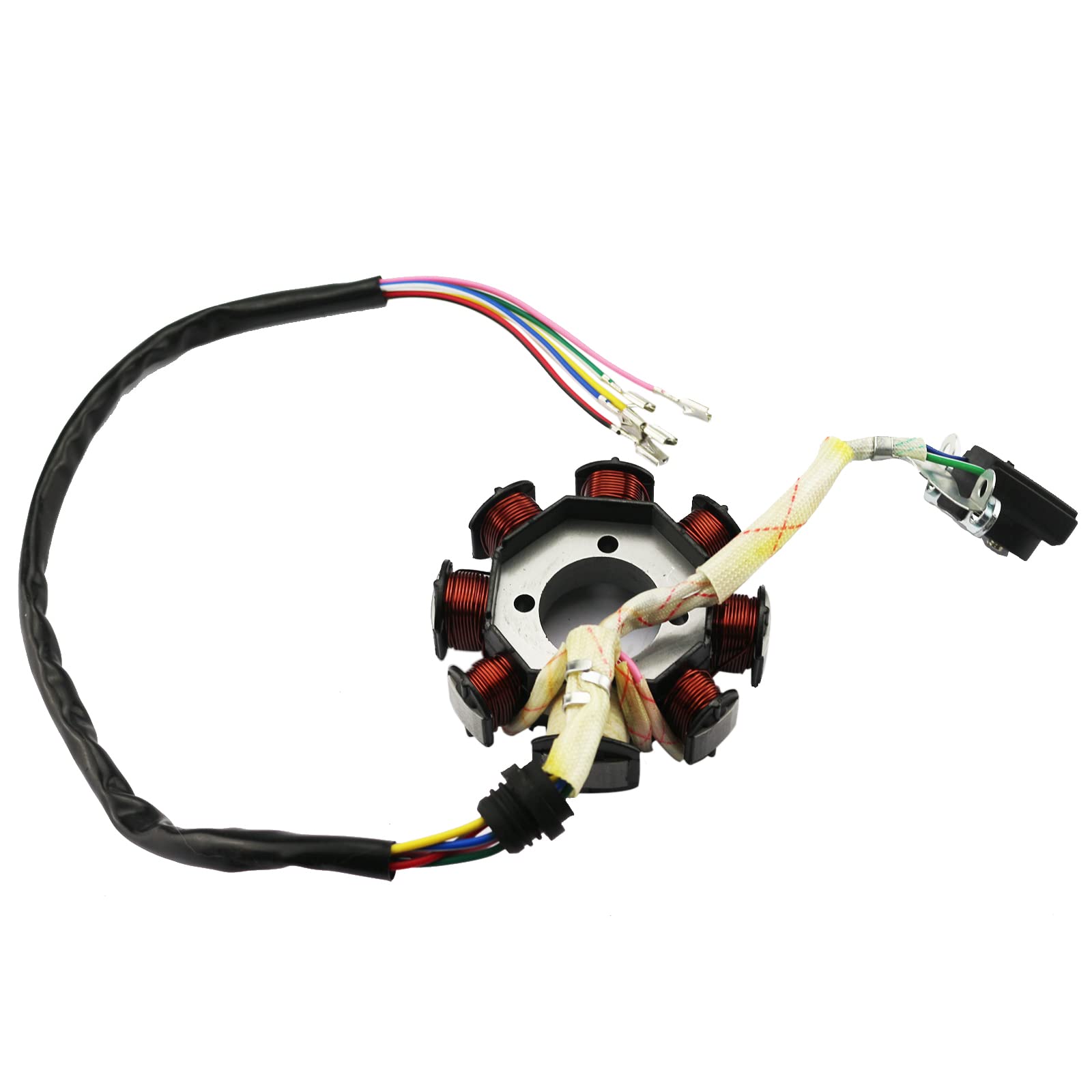 Pro Bat 8 Coil Magneto Stator 5 Wires For Zongshen Cg125 125Cc 150Cc 200Cc 250Cc Scooter Moped Atv Quad Dirt Bike Pit Bike 4 Wheelers